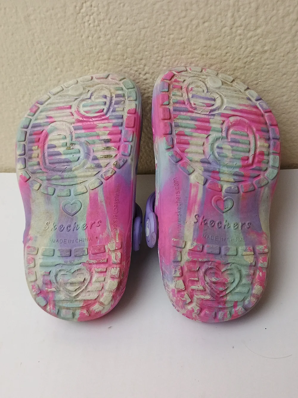 Skechers Baby 7/6 Tie-Dye Heart Clogs in Pink and Purple - Sweetie Swirl Clog